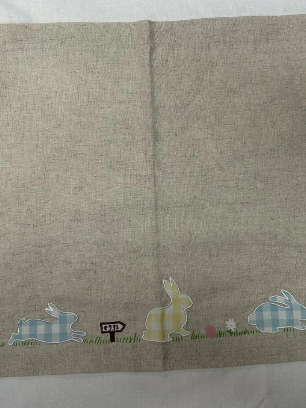 🌷 Sur La Table Burlap & Gingham Placemats — Set of 4 | Like New